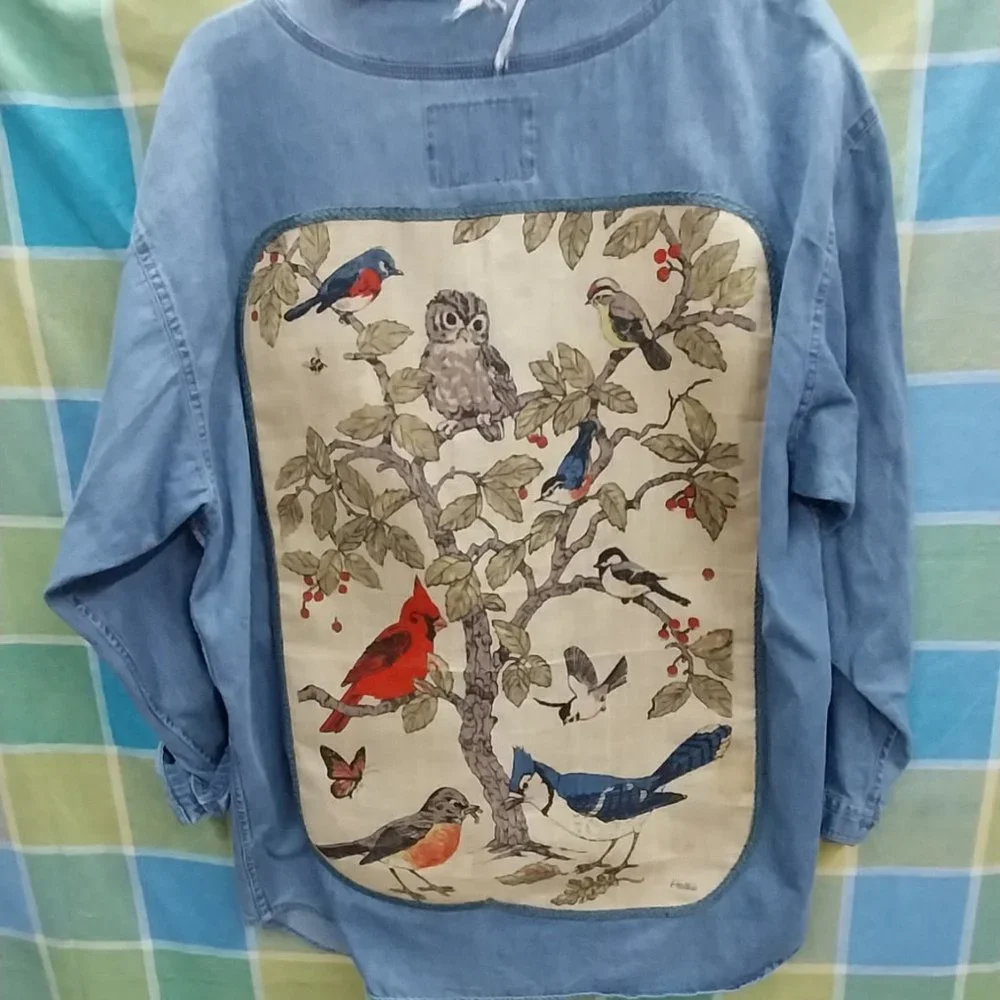 2764 Size XL Express Jeans Upcycled Jean Tunic - Picture 8 of 8